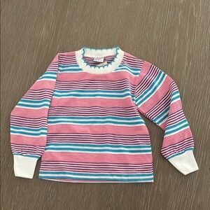 Pink, Purple and Blue Striped Long Sleeve Tee